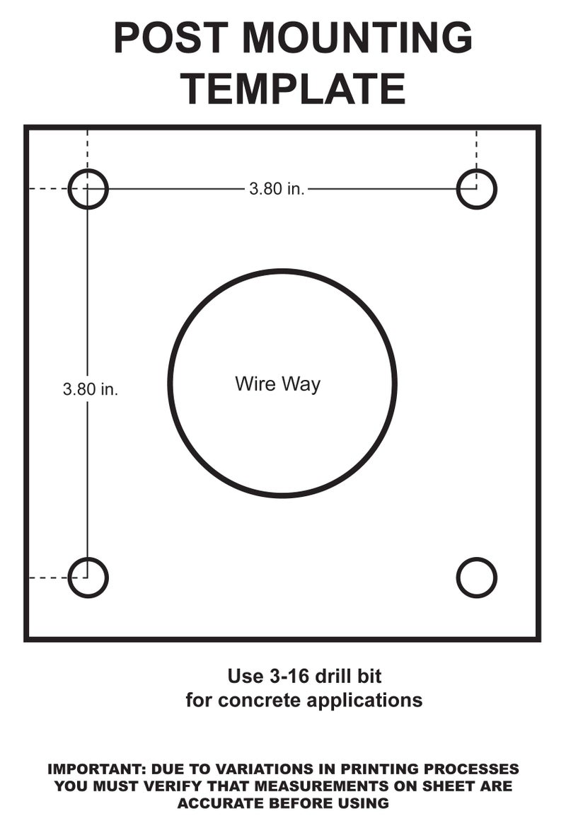 Solus S347-BK Pier Mount Adapter for 3'' Diameter Stub Post, Powder Coated & Non-Corrosive Aluminum, Easy Installation, Mounting Hardware Included, Black - Image 5